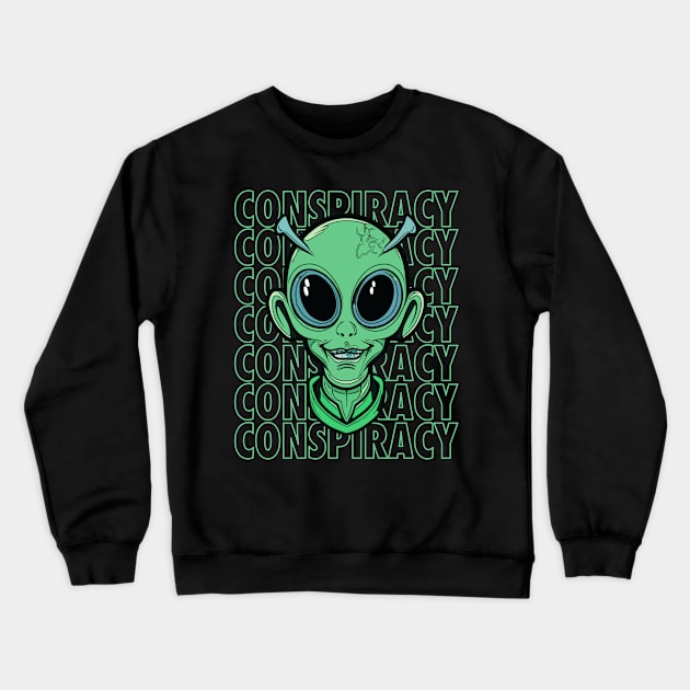 conspiracy theory Crewneck Sweatshirt by Tezatoons